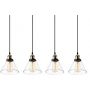 Altavola Design New York Loft lampa wisząca 4x40 W mosiądz-przezroczysta LA034/CL4 zdj.2