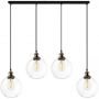 Altavola Design New York Loft lampa wisząca 4x40 W mosiądz-przezroczysta LA035/CL4 zdj.1