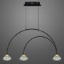 Altavola Design Tiffany lampa wisząca 3x3W LED czarny mat/złoty satynowy LA059/CL1_black zdj.4