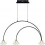 Altavola Design Tiffany lampa wisząca 3x3W LED czarny mat/złoty satynowy LA059/CL1_black zdj.1