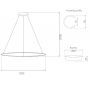 Altavola Design Ledowe Okręgi lampa wisząca 1x57W LED czarny LA073/P_150_in_4k_black_dimm zdj.2