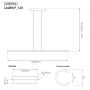 Altavola Design Linea lampa wisząca 1x15 W miętowa LA089/P_120_4k_copper zdj.2