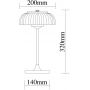 Altavola Design Vitrum lampa stołowa 1x7,2W LED czarny mat/złoty satynowy LA104/T zdj.3