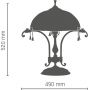 Amplex Granada lampa stołowa 2x60W patyna połysk 245 zdj.2