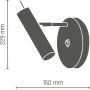 Amplex Amos kinkiet 1x25W czarny/złoty 8905 zdj.2