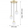 Argon Livia lampa wisząca 3x15W mosiądz/biały 1416 zdj.3