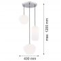 Argon Kalimera lampa wisząca 3x15 opal mat/chrom 1430 zdj.2
