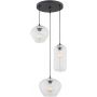 Argon Kalimera lampa wisząca 3x15 czarny/przezroczysty 1431 zdj.1