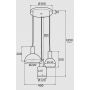 Argon Sines lampa wisząca 3x15W czarny/mosiądz 1472 zdj.2