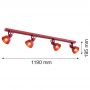 Argon Lenora lampa podsufitowa 4x7W czerwony 1818 zdj.3