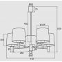 Argon Ponte Plus lampa podsufitowa 5x15W czerwony/mosiądz 2169 zdj.2