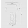 Argon Fudżi lampa stołowa 1x15W czarny/chrom 3622 zdj.2