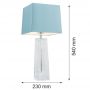 Argon Lille lampa stołowa 1x15W błękitny/przezroczysty 3839 zdj.3