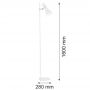 Argon Lukka lampa stojąca 1x15W biały 3891 zdj.2