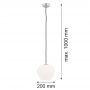 Argon Kalimera lampa wisząca 1x15W opal mat/chrom 4040 zdj.2