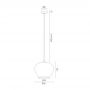 Argon Kalimera lampa wisząca 1x15W przezroczysty/czarny 4043 zdj.2