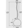 Argon Oviedo lampa wisząca 1x15W przezroczysty/mosiądz 4201 zdj.2