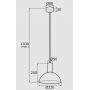 Argon Sines lampa wisząca 1x15 W czarna-mosiądz 4222 zdj.2