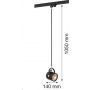 Argon Net lampa do szynoprzewodu 1x15W czarny 4314 zdj.3