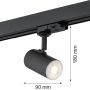 Argon Horta lampa do szynoprzewodów 1x5W czarny 4329 zdj.3