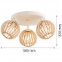 Argon Parula lampa podsufitowa 3x7W jasny brąz/beż 6263 zdj.3