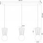 Argon Volante lampa wisząca 3x6 W drewno-opal 6358 zdj.2