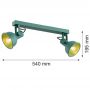 Argon Lenora lampa podsufitowa 2x7W zielony 7174 zdj.3