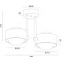 Argon Massimo Plus lampa podsufitowa 2x6 W biała 7215 zdj.2