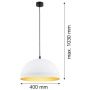Argon Bonita lampa wisząca 1x15W biały/złoty 8241 zdj.2