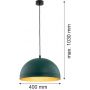 Argon Bonita lampa wisząca 1x15W zielony/złoty 8243 zdj.2