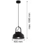 Argon Dakota lampa wisząca 1x15W czarny 8285 zdj.2