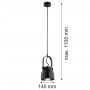 Argon Logan lampa wisząca 1x15W czarny 8291 zdj.3