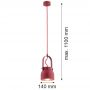 Argon Logan lampa wisząca 1x15W czerwony 8292 zdj.3