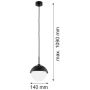 Argon Cappello lampa wisząca 1x15W opal mat/czarny 8295 zdj.2