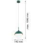 Argon Cappello lampa wisząca 1x15W opal mat/zielony 8297 zdj.2