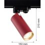 Argon Torello lampa do szynoprzewodów 1x5W czerwony 8338 zdj.3