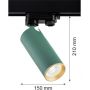 Argon Torello lampa do szynoprzewodów 1x5W zielony 8339 zdj.3