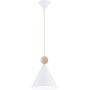 Argon Kegel lampa wisząca 1x15 W biała-drewno 8629 zdj.1