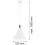 Argon Kegel lampa wisząca 1x15 W biała-drewno 8631 zdj.2