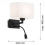 Argon Hilary kinkiet 1x15W/1x3W LED chrom/biały 868 zdj.3