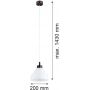 Argon Ventura lampa wisząca 1x15 W biała-tytan 8777 zdj.3