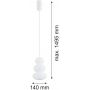 Argon Orlando lampa wisząca 1x5 W biała-opal 8824 zdj.3