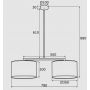 Argon Kaser lampa podsufitowa 2x15W biały/szary/złoty 901 zdj.2