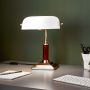 Brilliant Bankir lampa biurkowa 1x60W antyczny mosiądz/biała 92679/31 zdj.2