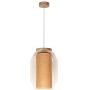 Britop Lighting Vaso Jute lampa wisząca 1x15W dąb/szkło przezroczyste 179010174 zdj.1