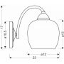 Candellux Prego kinkiet 1x40W chrom/przezroczysty 21-09449 zdj.2