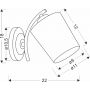 Candellux Esnyr kinkiet 1x40W chrom/czarny/biały 21-22684 zdj.2