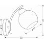 Candellux Amos kinkiet 1x40 W biały-złoty 21-38593 zdj.2