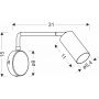 Candellux Tina kinkiet 1x15W czarny/złoty 21-76816 zdj.2