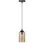 Candellux Bistro lampa wisząca 1x40W czarna/bursztynowa 31-00569 zdj.1